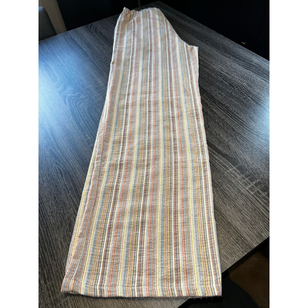 Paper Crane Striped‎ Drawstring Waist Wide Leg Casual Pants